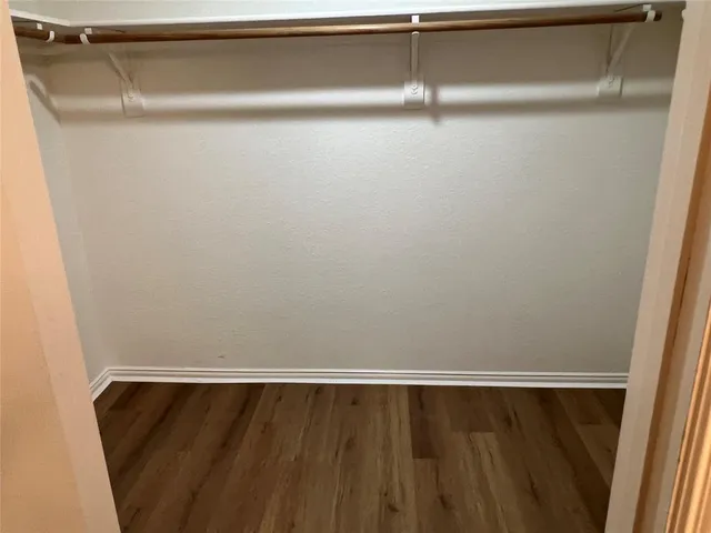 a view of small space with racks on the wall