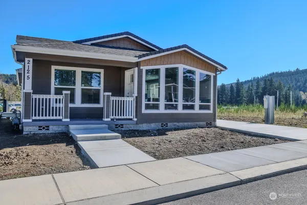 front view of a house with a porch