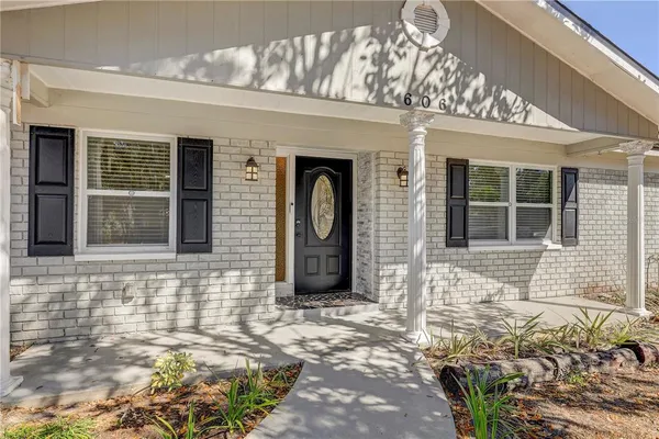 a front view of a house