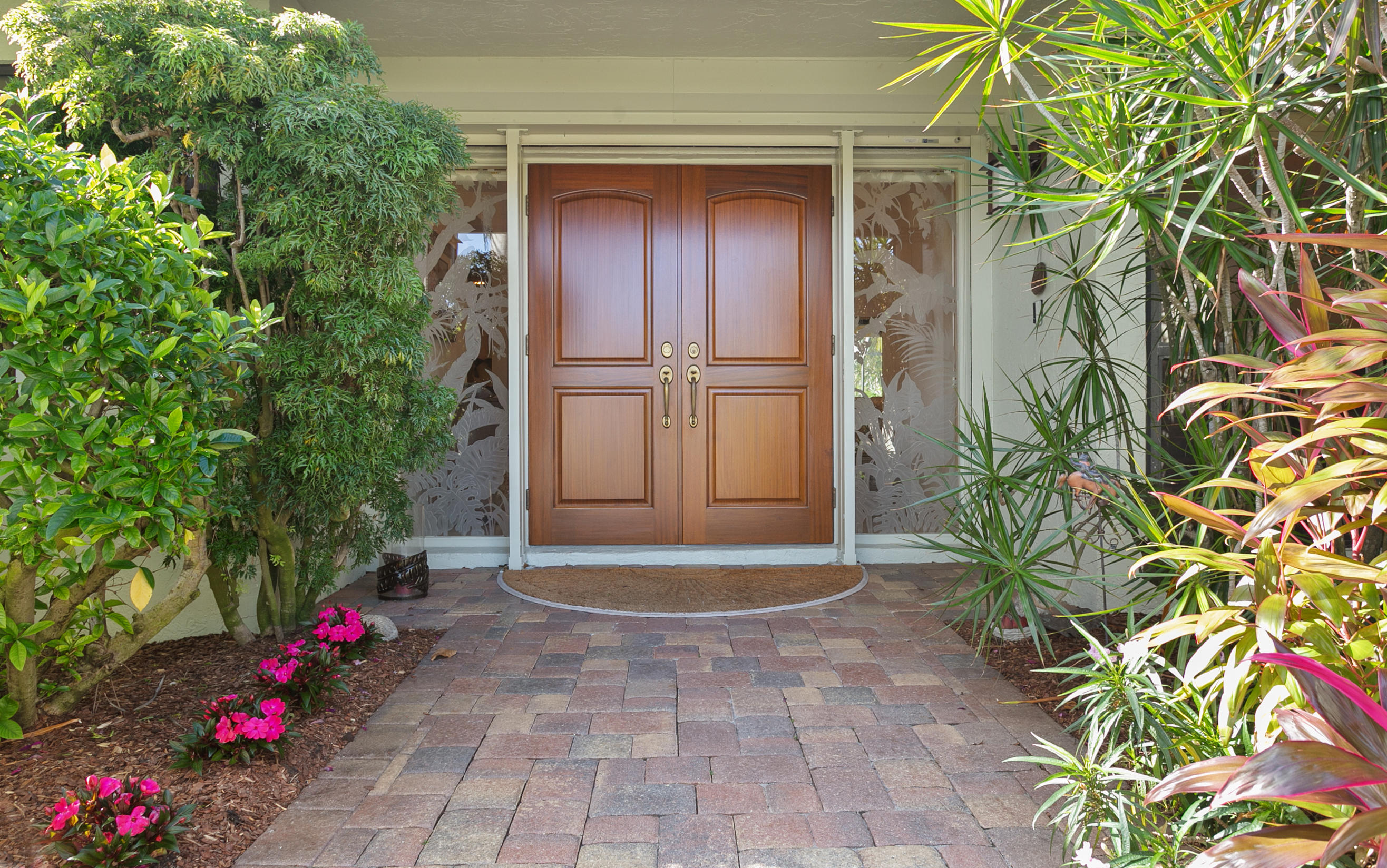 5291 Northwest 3rd Terrace Boca Raton, FL 33487 - Photo 4 of 53 DOUBLE MAHOGANY DOORS W/ETCHED SKYLIGHTS