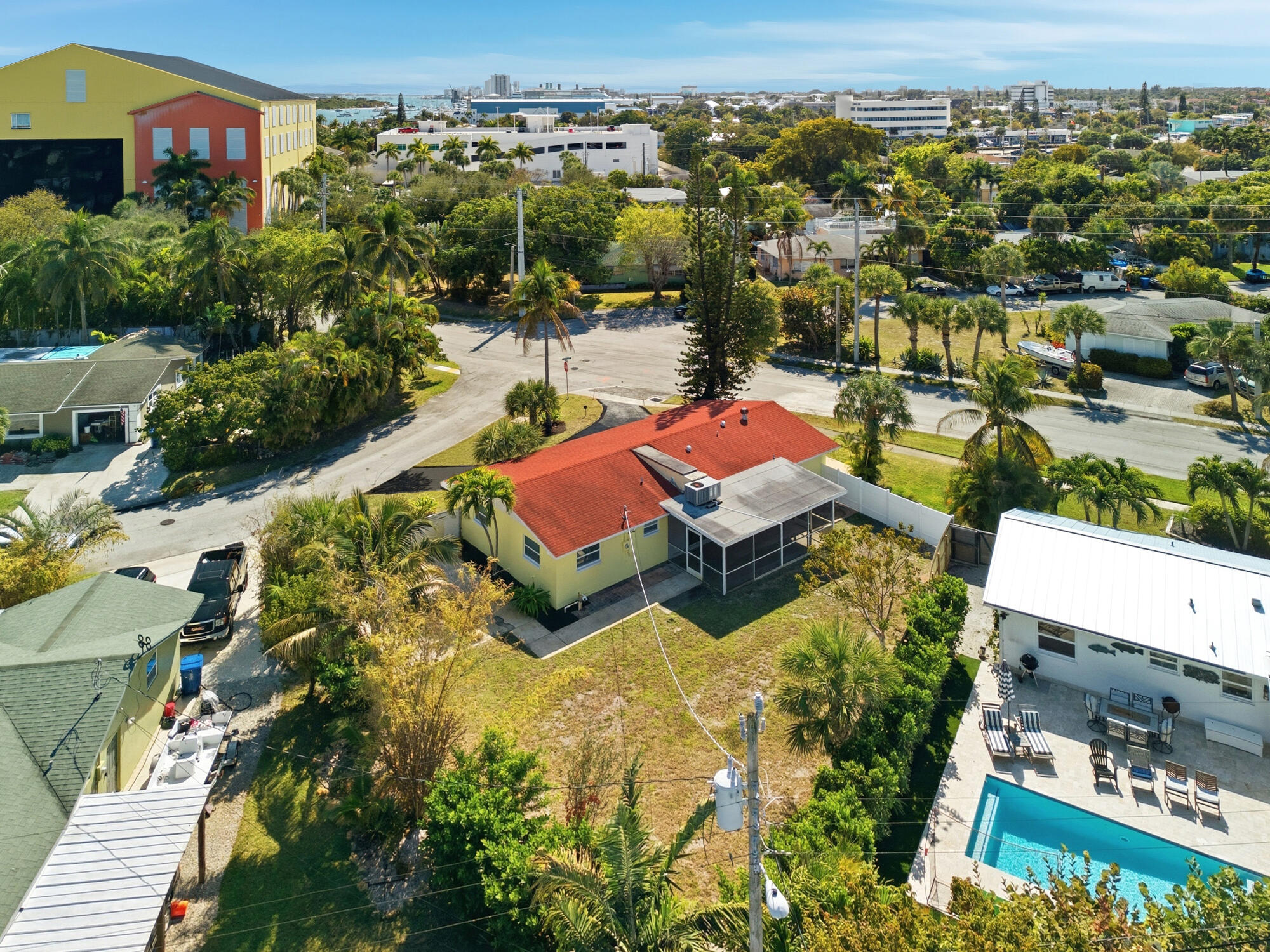 301 Wilma Circle Riviera Beach, FL 33404 - Photo 32 of 35 an aerial view of a houses with a swimming pool