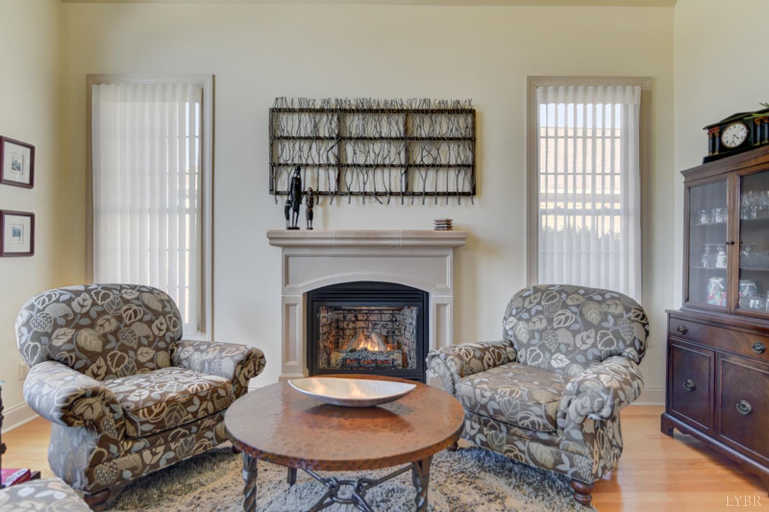 2003 Colby Drive Forest, VA 24551 - Photo 12 of 69 Gorgeous Keeping Room open to the kitchen, breakfast area with vaulted ceiling, gas log limestone fireplace