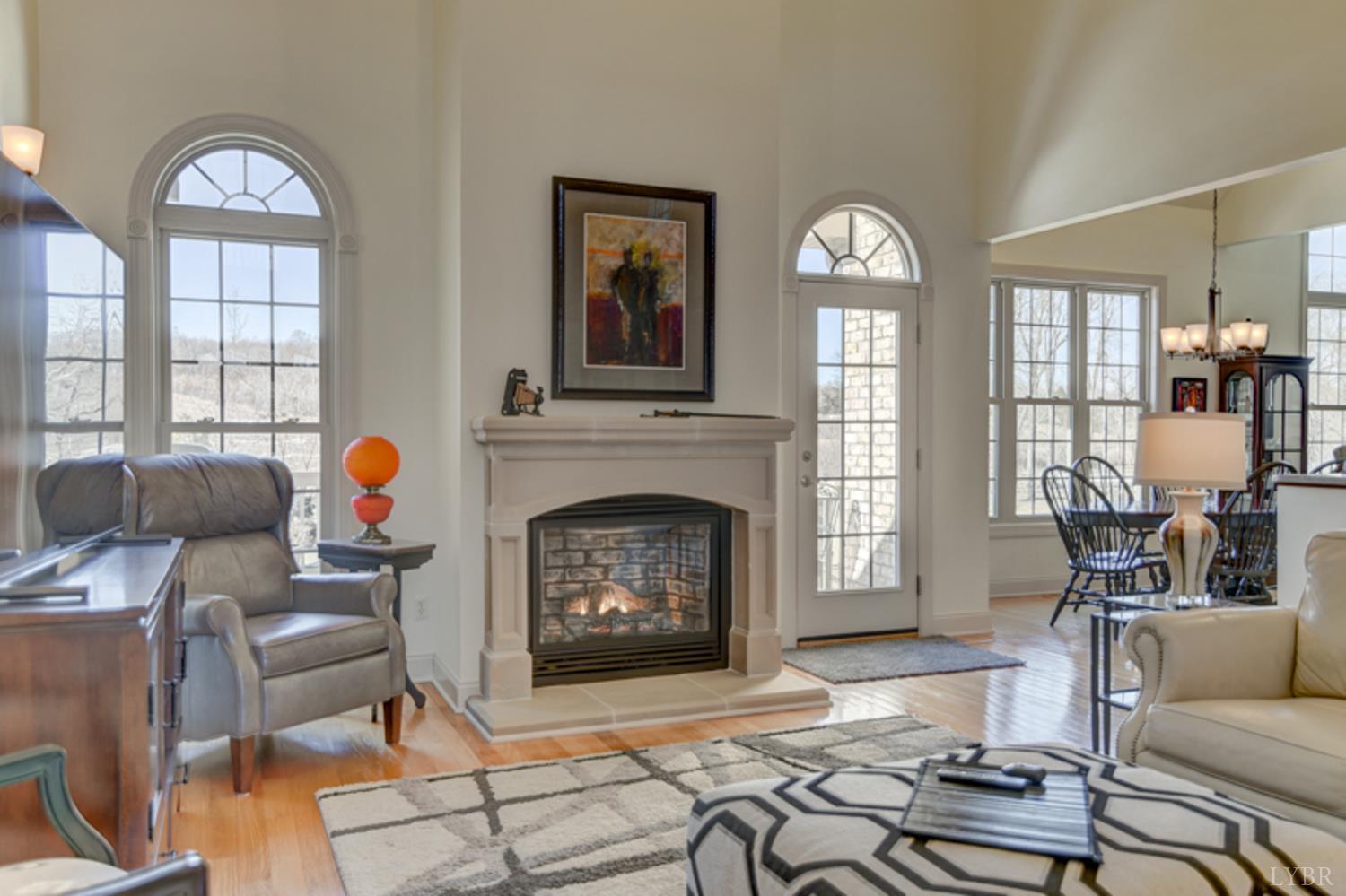 2003 Colby Drive Forest, VA 24551 - Photo 20 of 69 Great room, Gorgeous limestone gas log fireplace!!