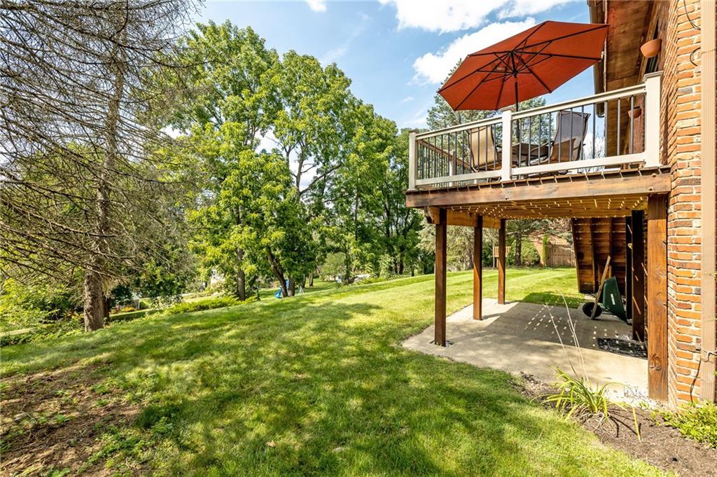 104 Yorktown Road Canonsburg, PA 15317 - Photo 15 of 25 The deck overlooks backyard activity and is nestled in the privacy of mature trees...