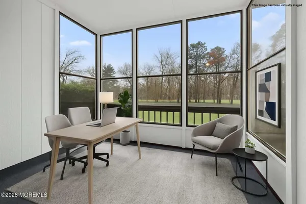a view of a room with window
