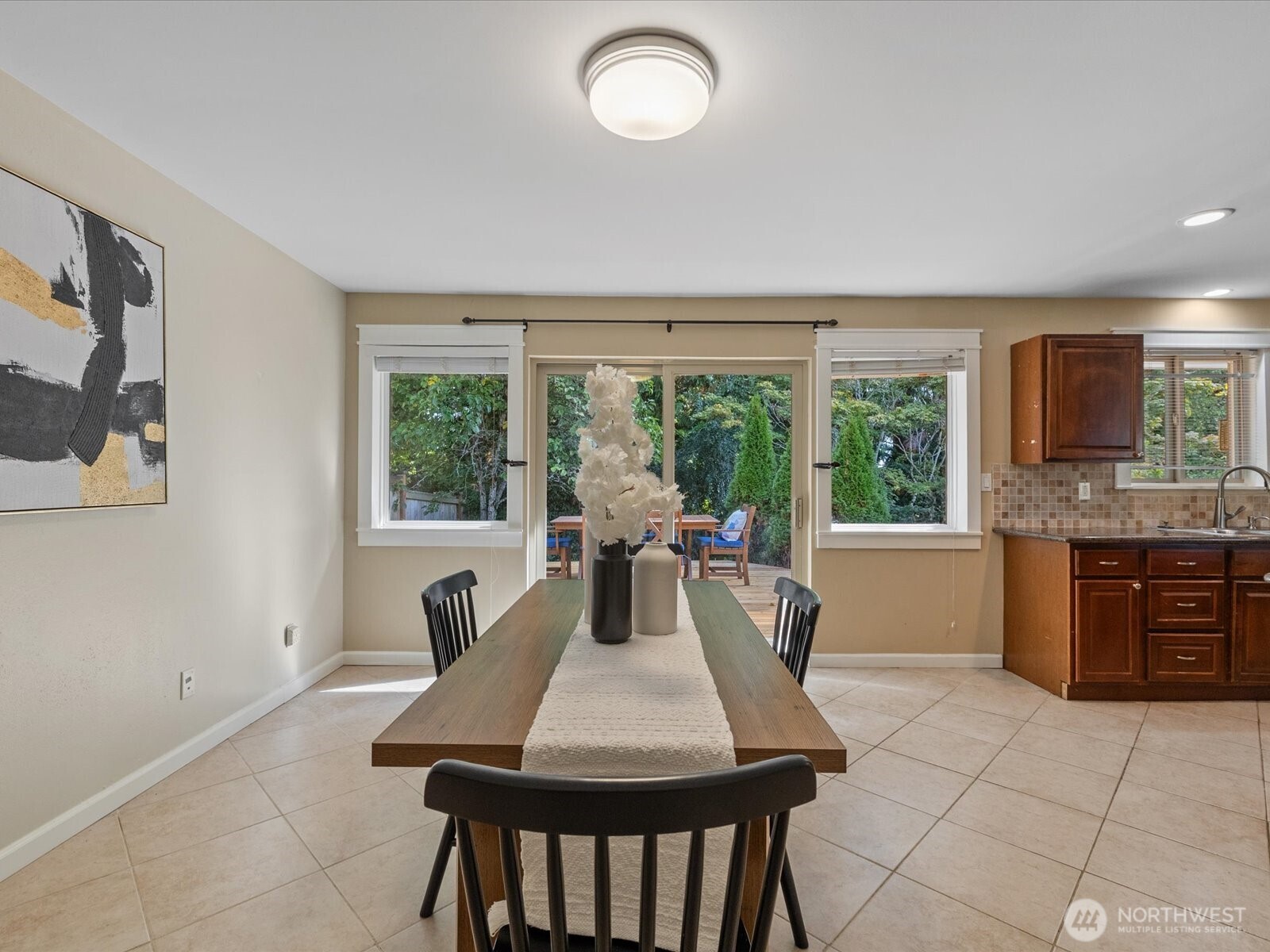 19116 106th Avenue Northeast Bothell, WA 98011 - Photo 14 of 40 a view of a dining room with furniture window and outside view