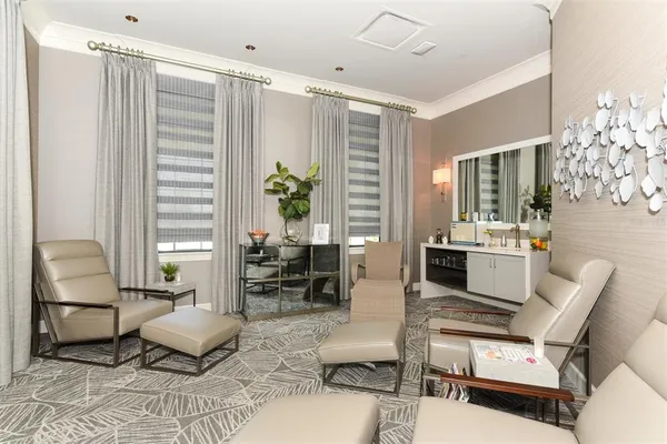 a view of a terrace with a yard