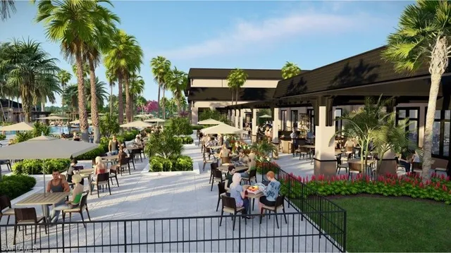 a view of outdoor space with seating area