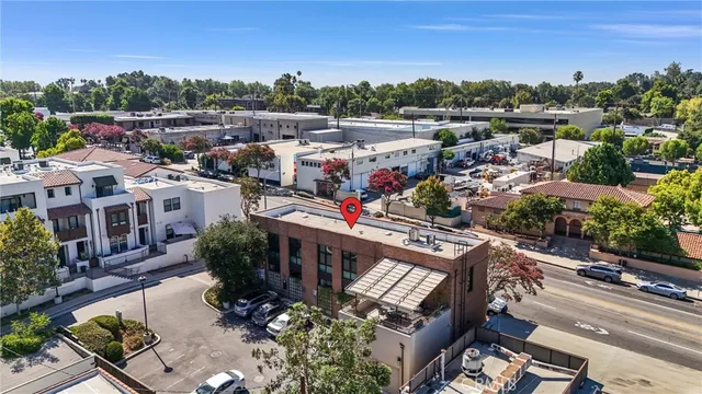 an aerial view of multiple house