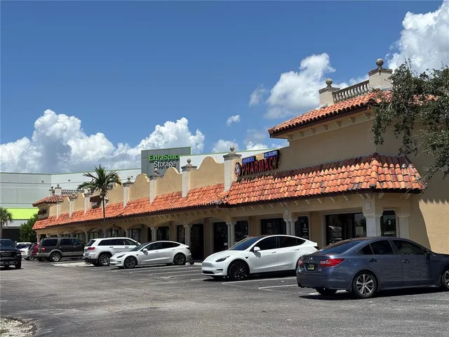 a car parked in front of a building