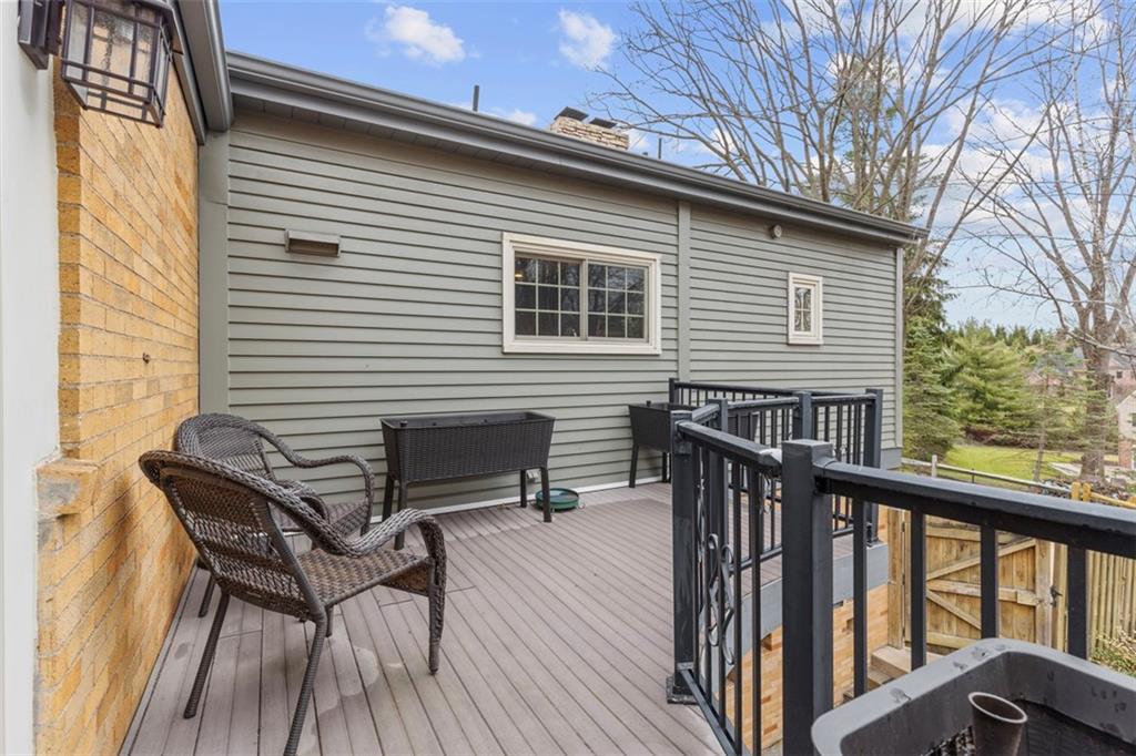 85 Lambeth Drive Pittsburgh, PA 15241 - Photo 37 of 47 a view of a roof deck with wooden floor and outdoor seating