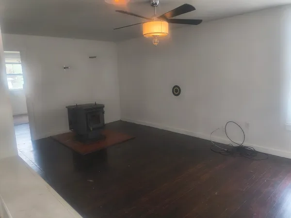 an empty room with a window