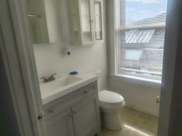 a bathroom with a sink