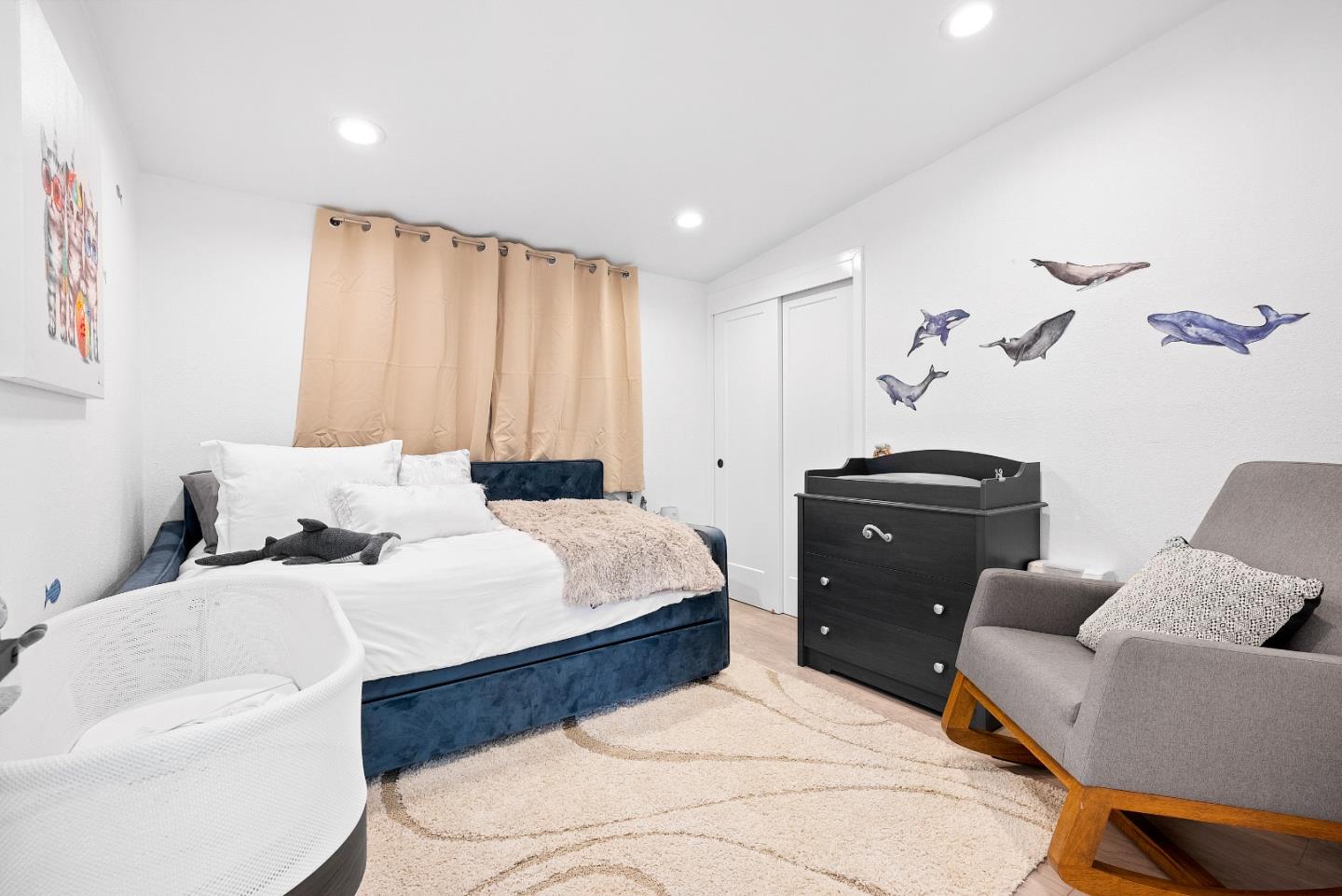 1776 Rex Street San Mateo, CA 94403 - Photo 15 of 46 a bedroom with a bed and a couch