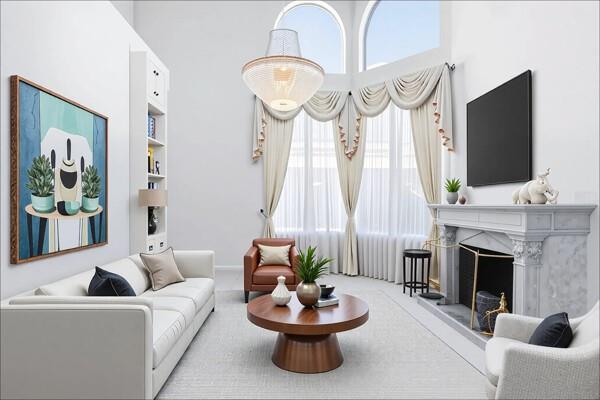 576 Northwest 120th Drive Coral Springs, FL 33071 - Photo 1 of 23 a living room with furniture a fireplace and a flat screen tv