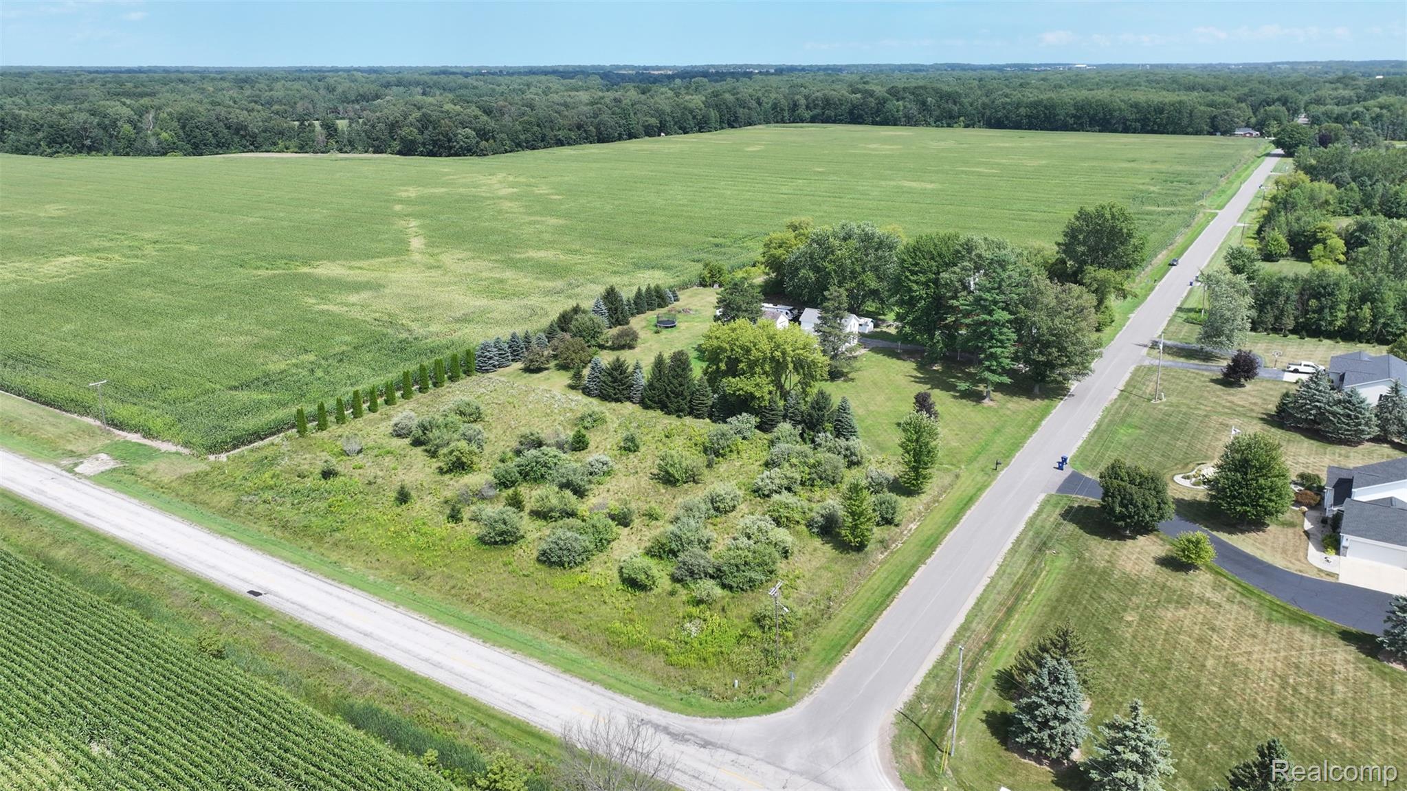 12930 Wilkinson Road Freeland, MI 48623 - Photo 39 of 76 Expansive land parcel featuring open fields, mature trees, and paved road frontage