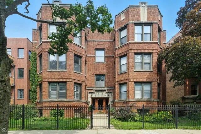 front view of a brick house
