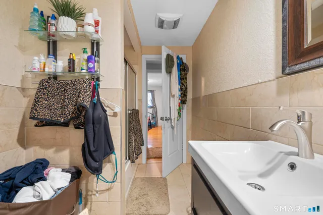 a living room with furniture and a couch