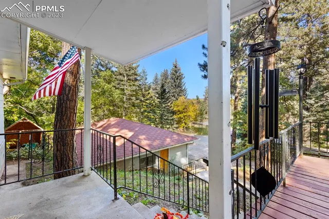 a view of street from balcony