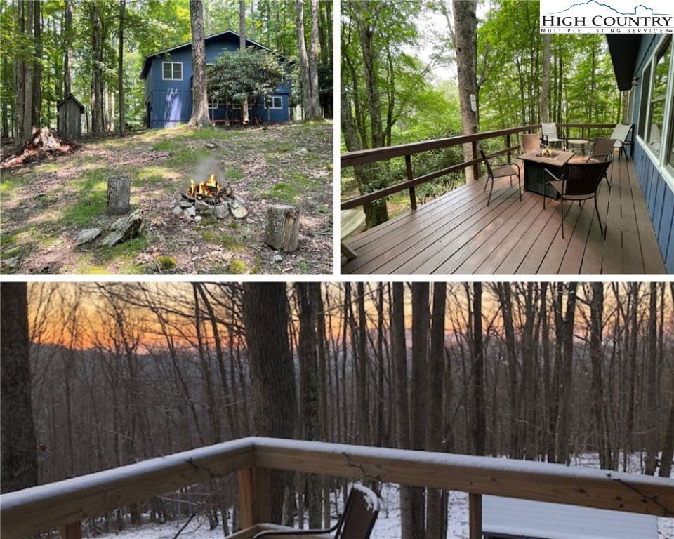 911 Pine Ridge Road Beech Mountain, NC 28604 - Photo 1 of 22 a view of balcony with wooden floor