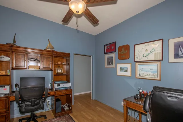 a workspace with furniture workspace and a window