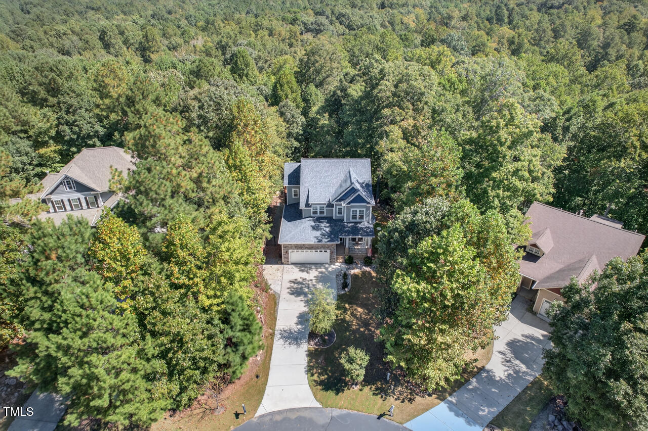 67 Ada Court Pittsboro, NC 27312 - Photo 61 of 63 an aerial view of a house with a yard and garden