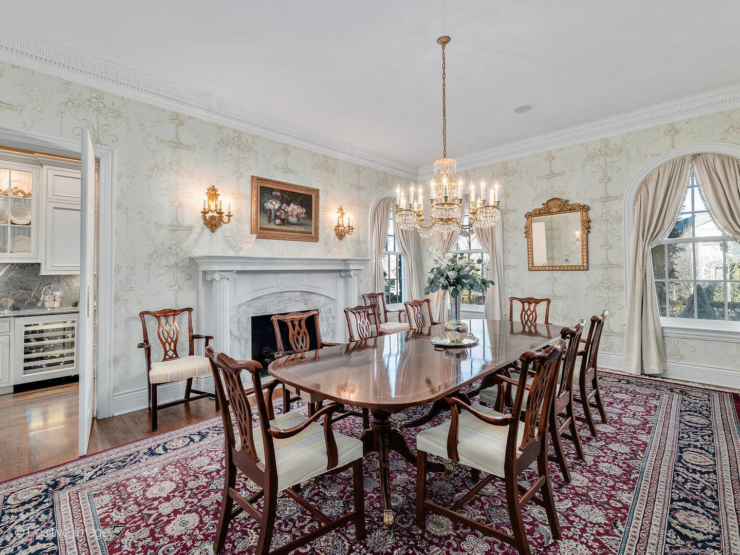 820 Taft Road Hinsdale, IL 60521 - Photo 12 of 46 a view of a dining room with furniture window and wooden floor