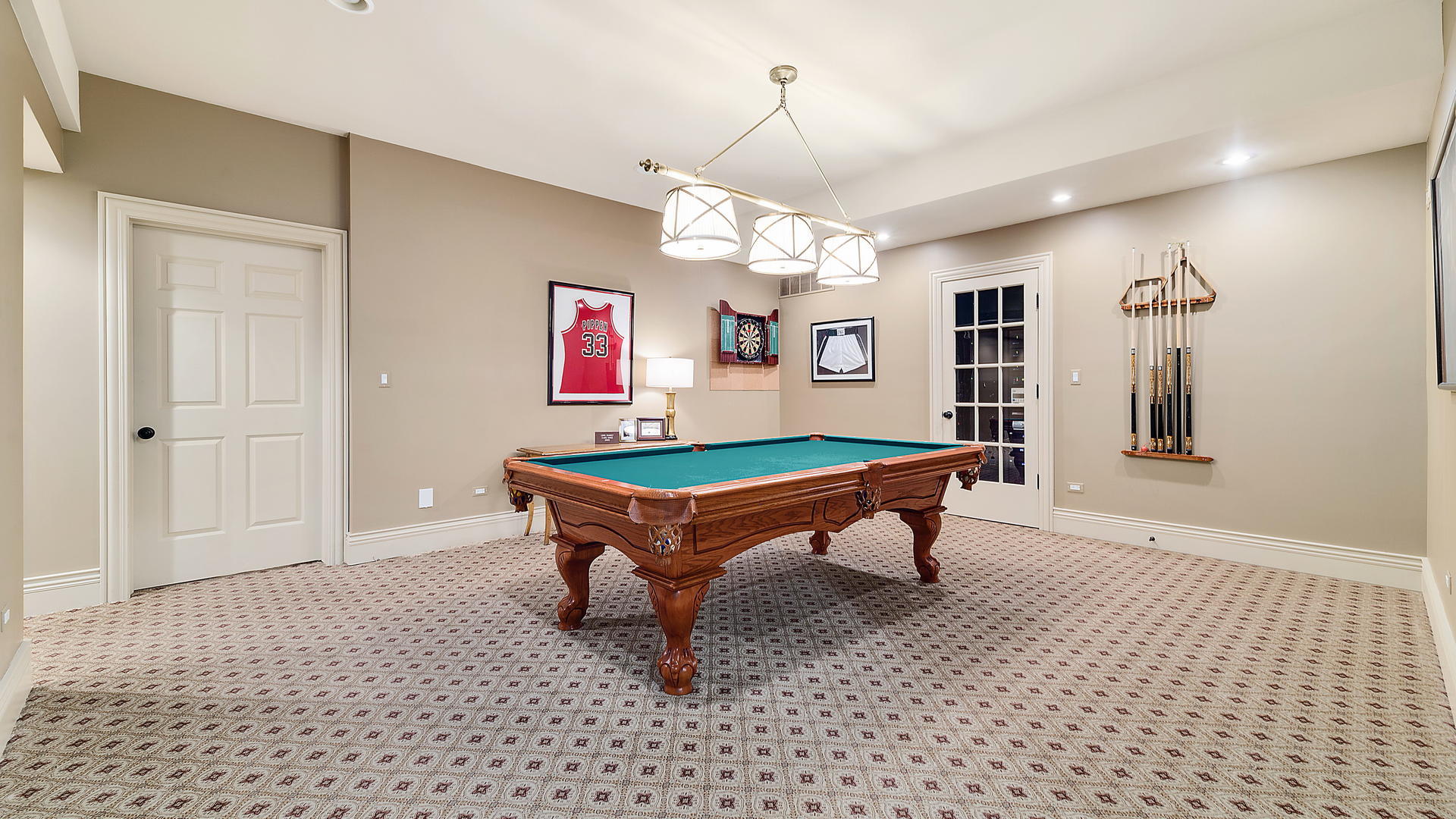 820 Taft Road Hinsdale, IL 60521 - Photo 31 of 46 a room with pool table and windows