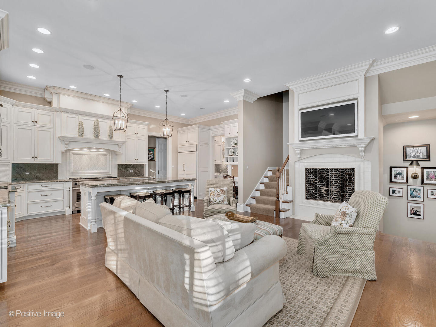 820 Taft Road Hinsdale, IL 60521 - Photo 8 of 46 a living room with furniture and a fireplace