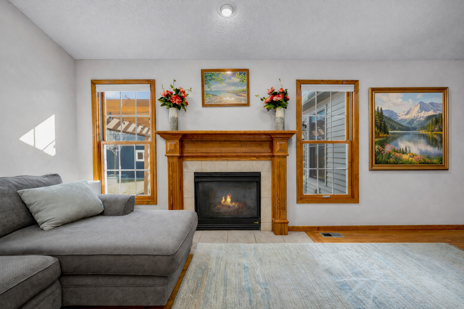 1829 Derek Drive Normal, IL 61761 - Photo 5 of 37 a living room with furniture and a fireplace