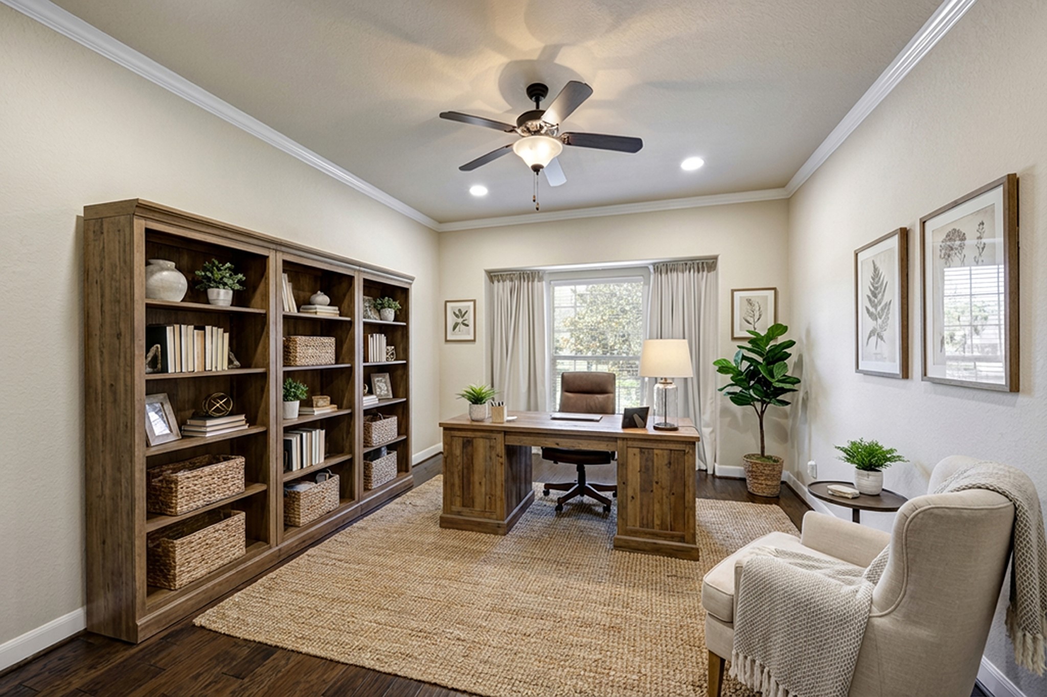 11 Red Wagon Drive Spring, TX 77389 - Photo 5 of 31 A dedicated home office is conveniently located at the front of the house for focused work. Photo is virtually furnished.