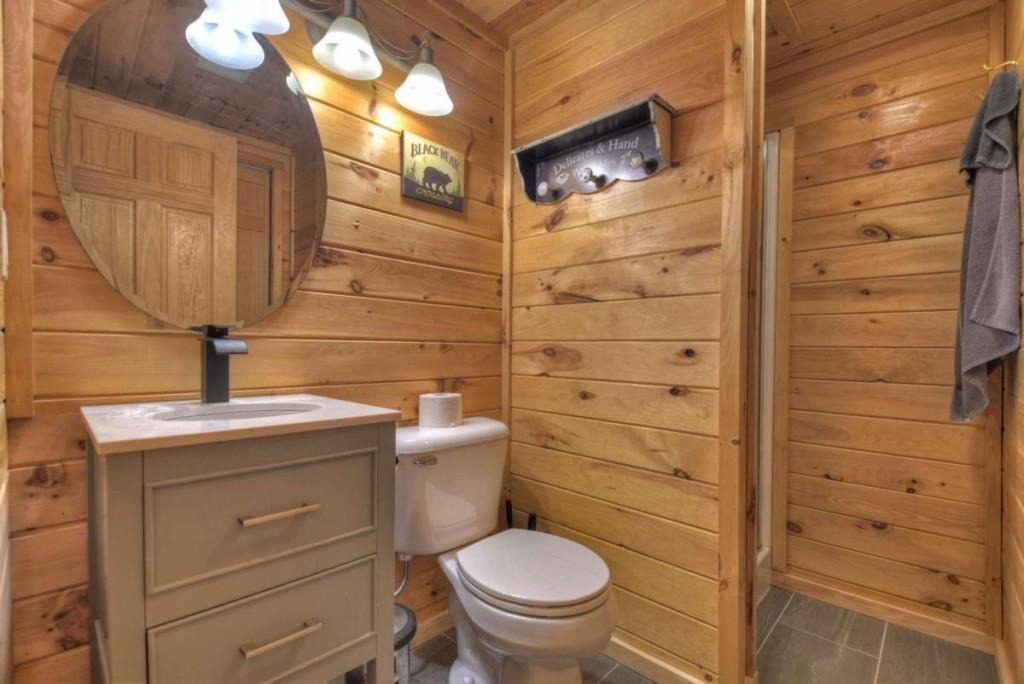 181 Ridge Circle Blue Ridge, GA 30513 - Photo 45 of 59 a bathroom with a toilet and a sink