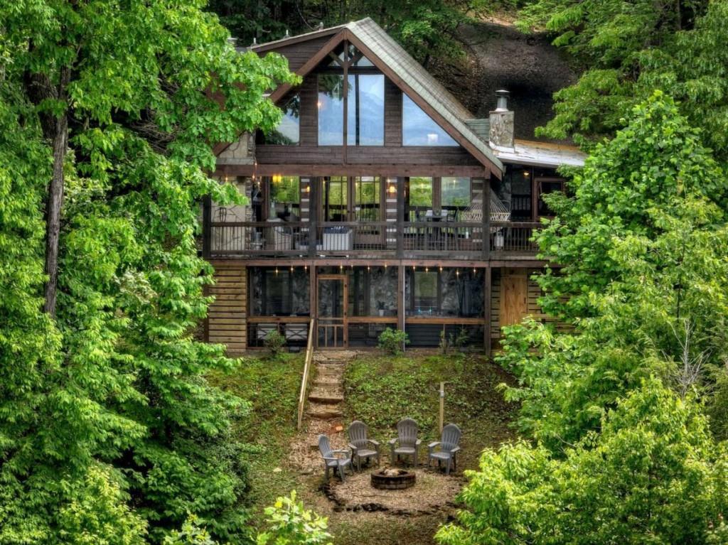 181 Ridge Circle Blue Ridge, GA 30513 - Photo 54 of 59 a backyard of a house with seating space