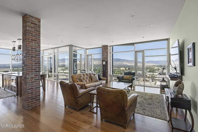 a living room with furniture and a couch
