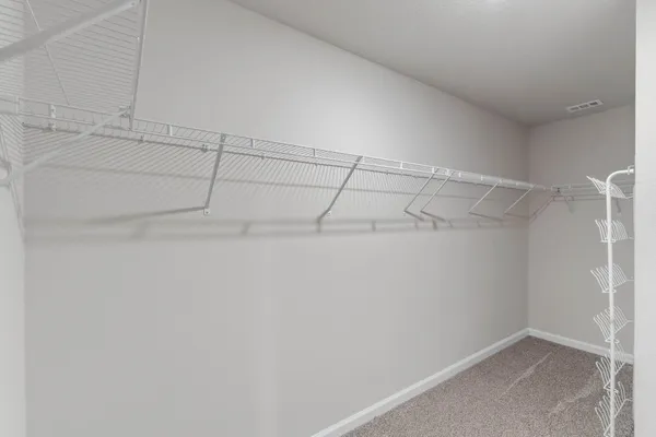 a view of a room with walk in closet