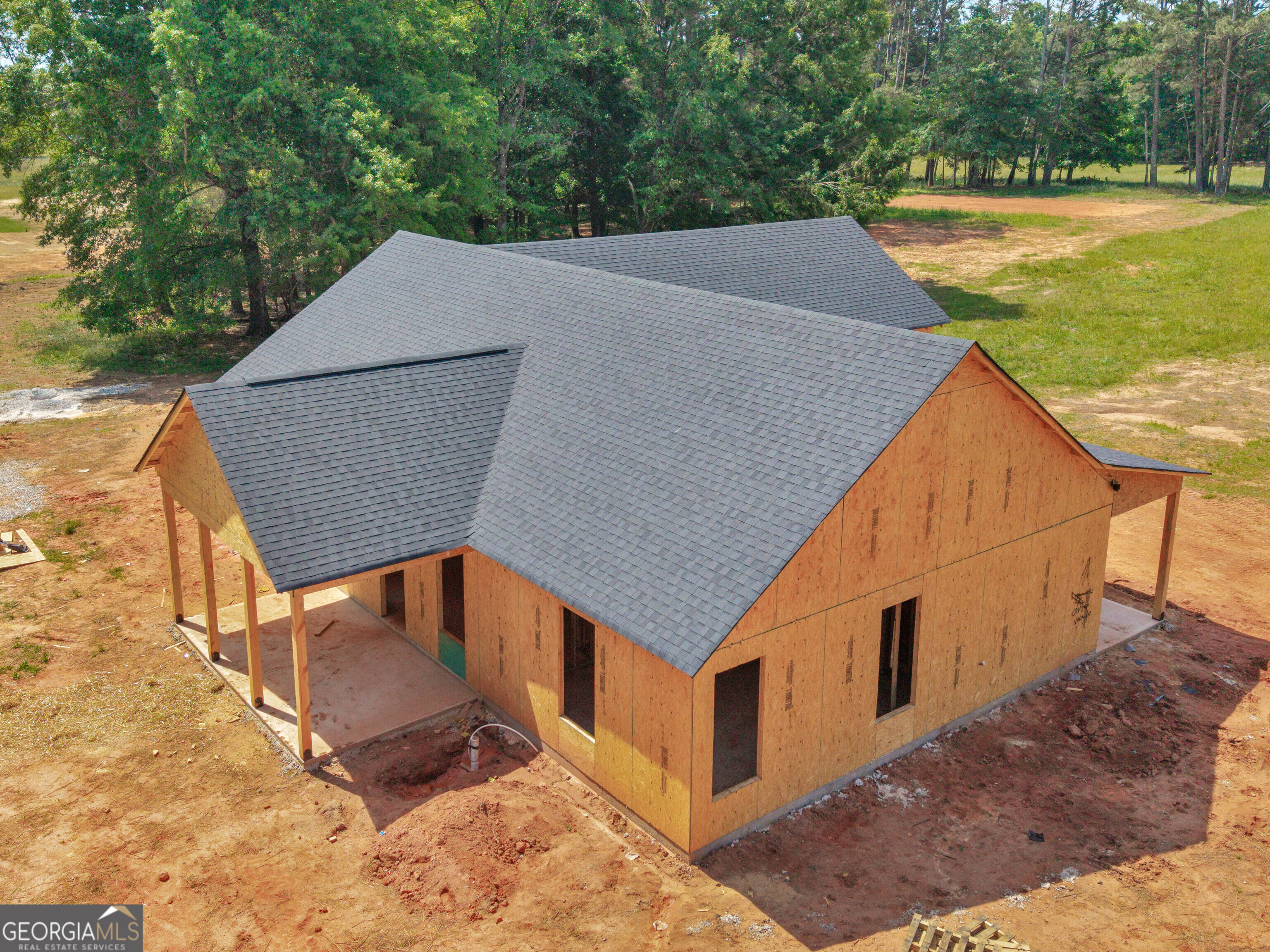 160 Loyd Road Mansfield, GA 30056 - Photo 12 of 53 an aerial view of a house having yard