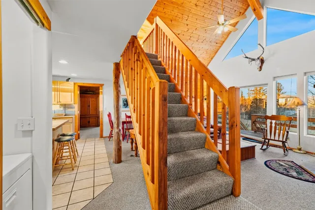 a view of entryway and livingroom