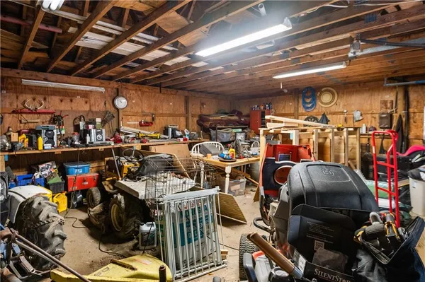 a view of a storage room with washer and dryer