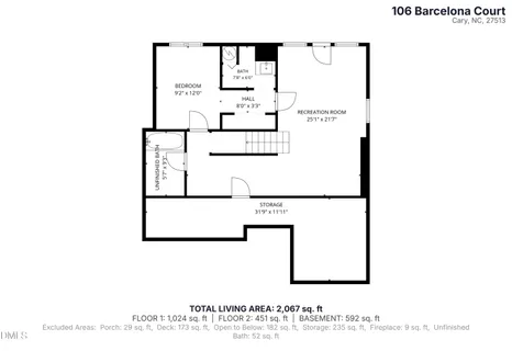 $425,000 | 106 Barcelona Court, Cary, NC 27513
