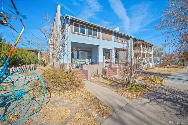 front view of a house with a outdoor space