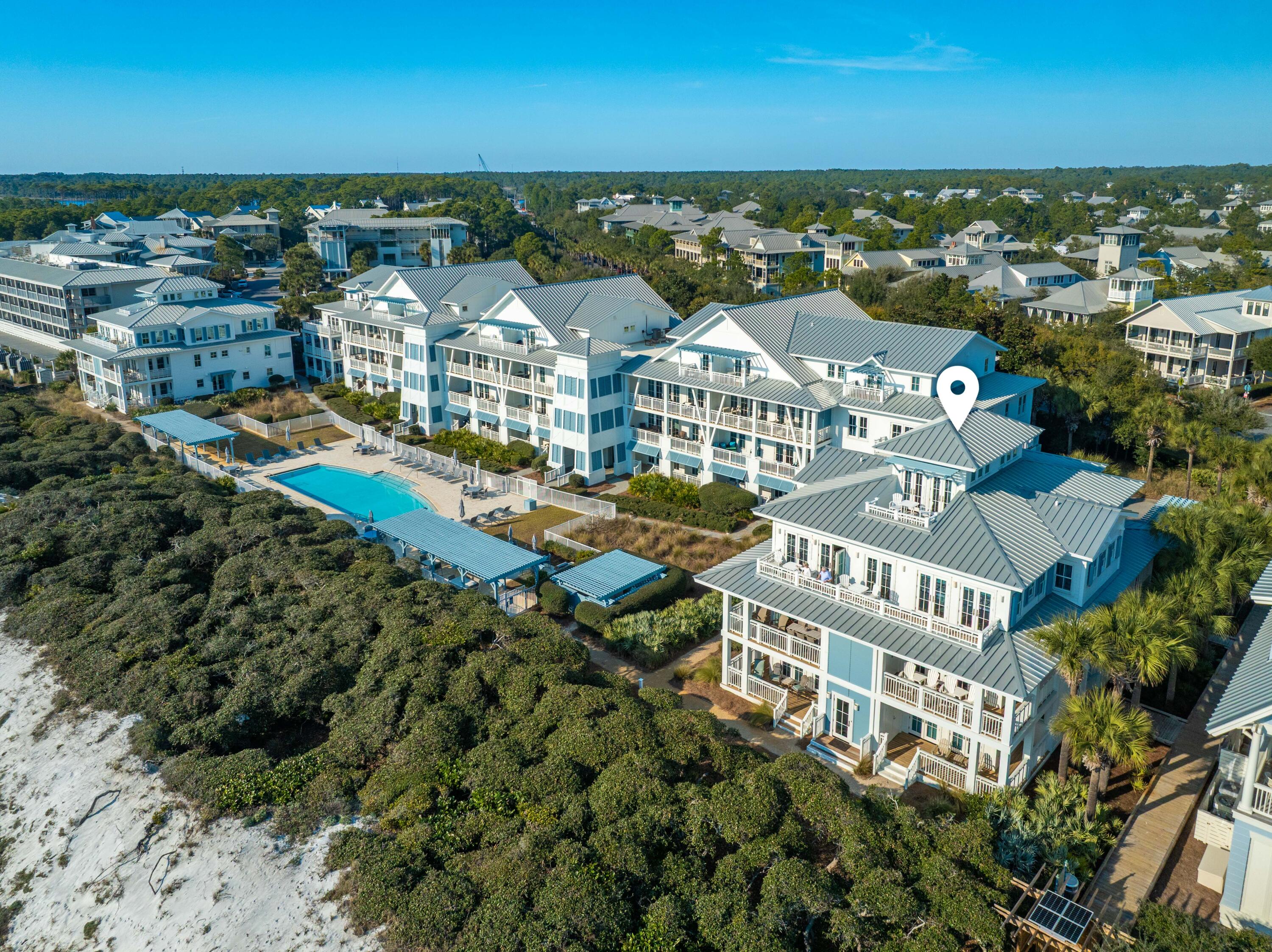 1848 East County Highway 30A, Unit 20 Santa Rosa Beach, FL 32459 - Photo 76 of 90 1848 E Hwy 30A #20 Aerial Marked-2