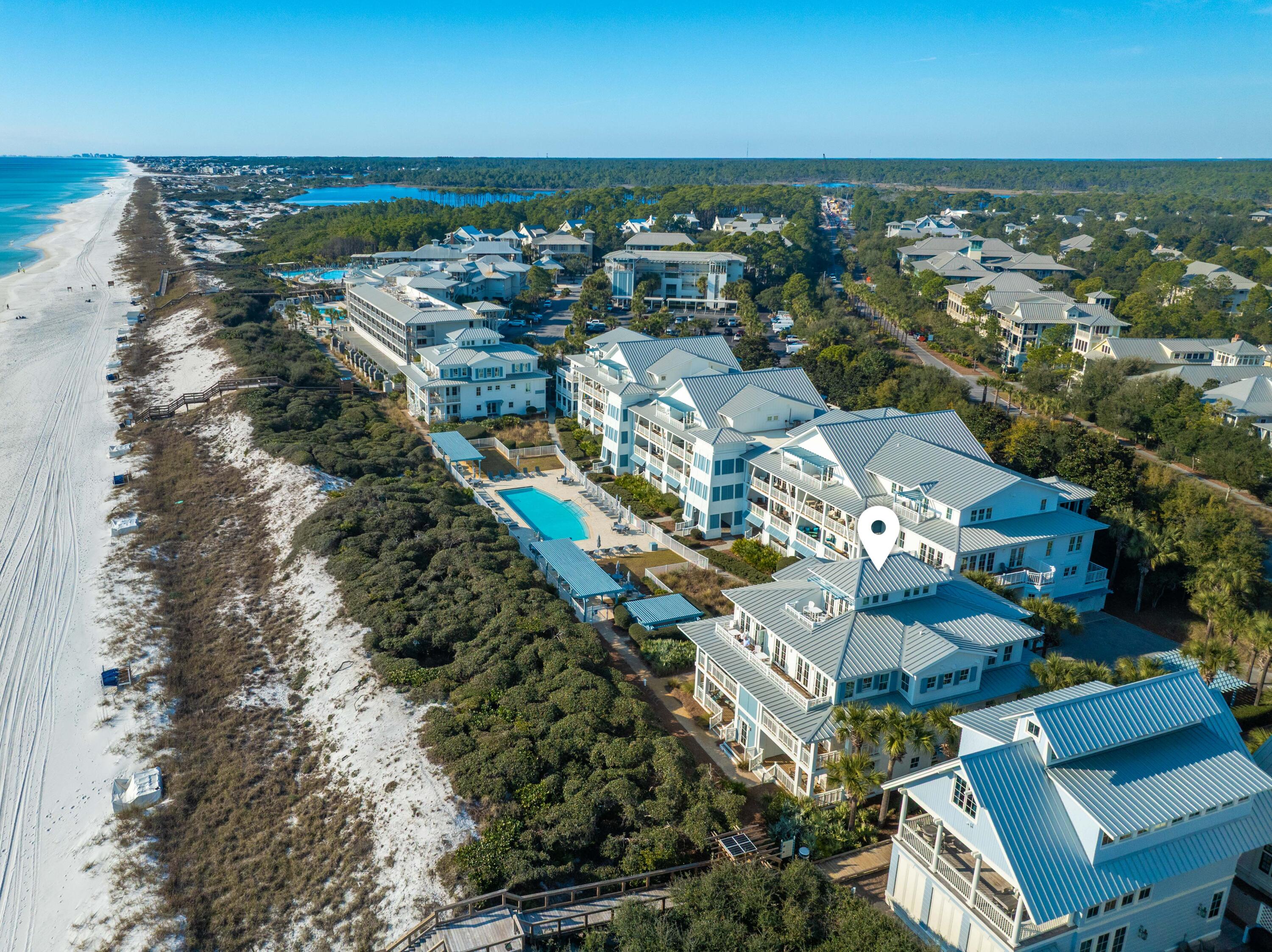 1848 East County Highway 30A, Unit 20 Santa Rosa Beach, FL 32459 - Photo 77 of 90 1848 E Hwy 30A #20 Aerial Marked-4