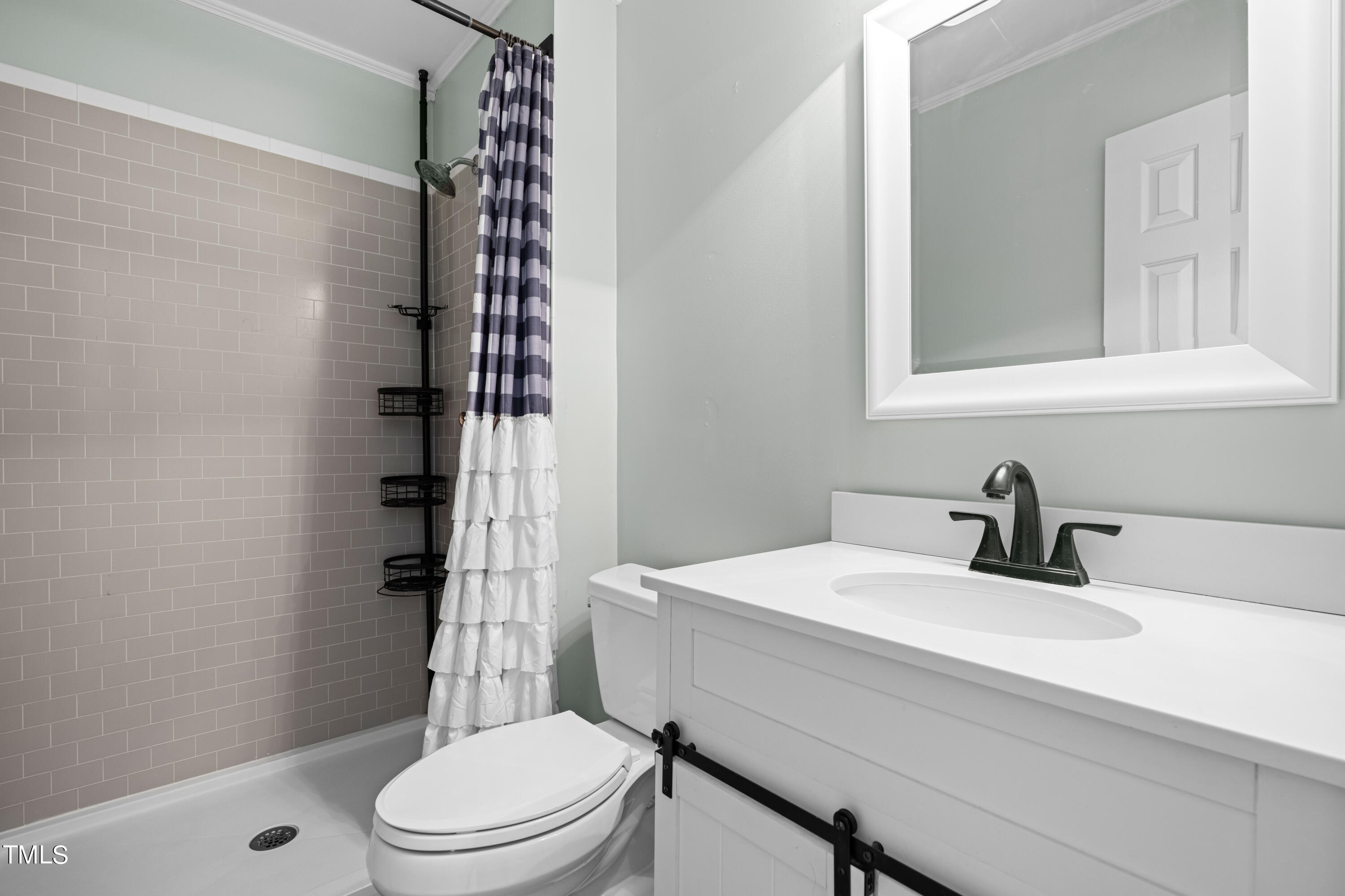 320 Amber Lane Willow Spring, NC 27592 - Photo 11 of 16 a bathroom with a sink a toilet and shower