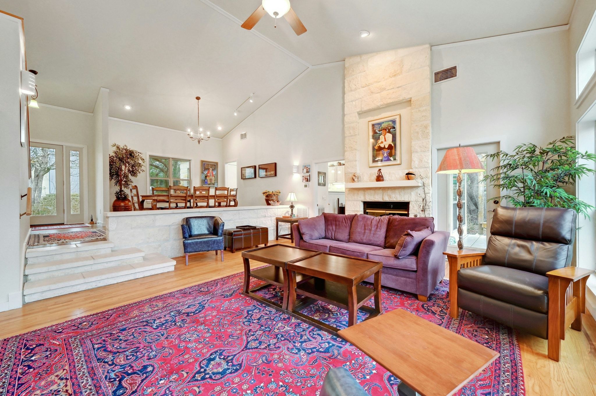 2147 Tejas Trail Blanco, TX 78606 - Photo 7 of 29 a living room with fireplace furniture and a rug