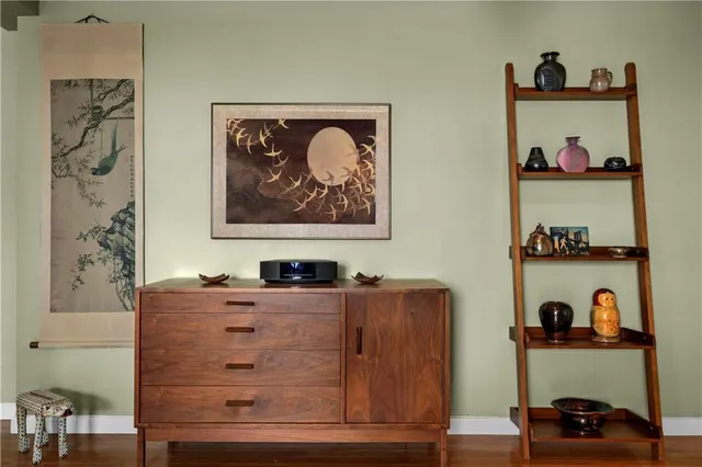 a view of a closet and storage