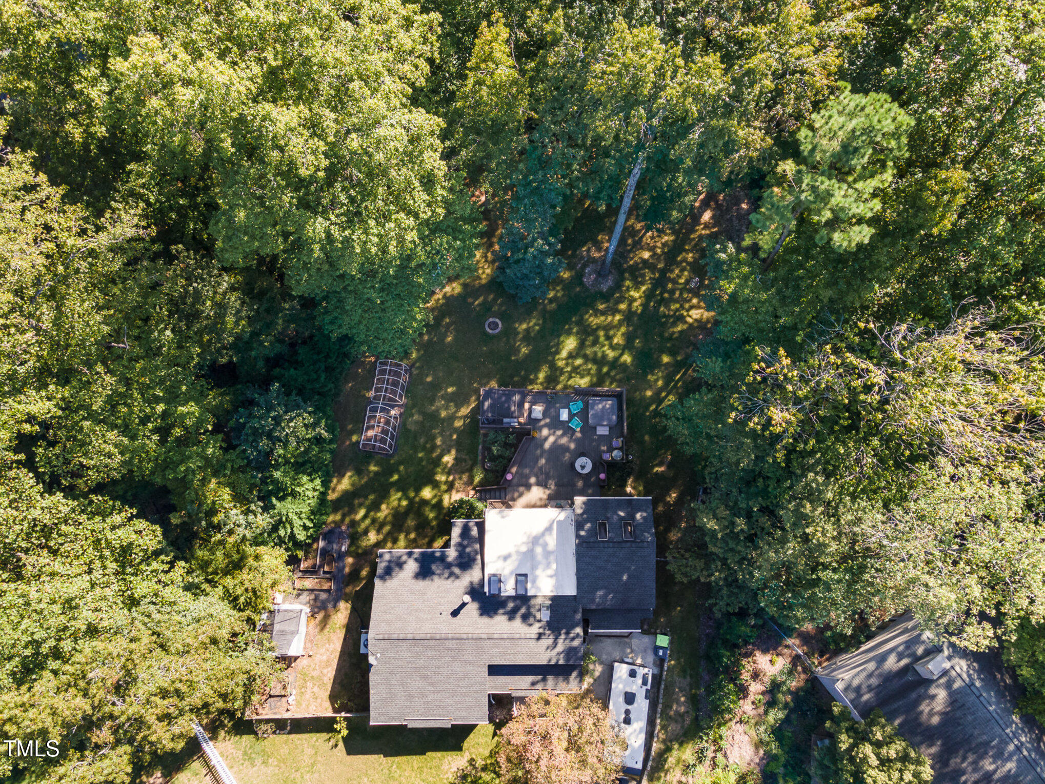 529 Ashebrook Drive Raleigh, NC 27609 - Photo 33 of 35 an aerial view of residential houses with outdoor space