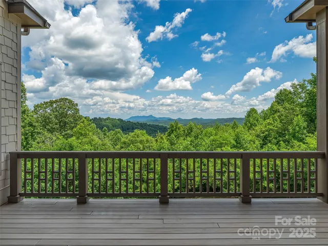 a view of city from a balcony