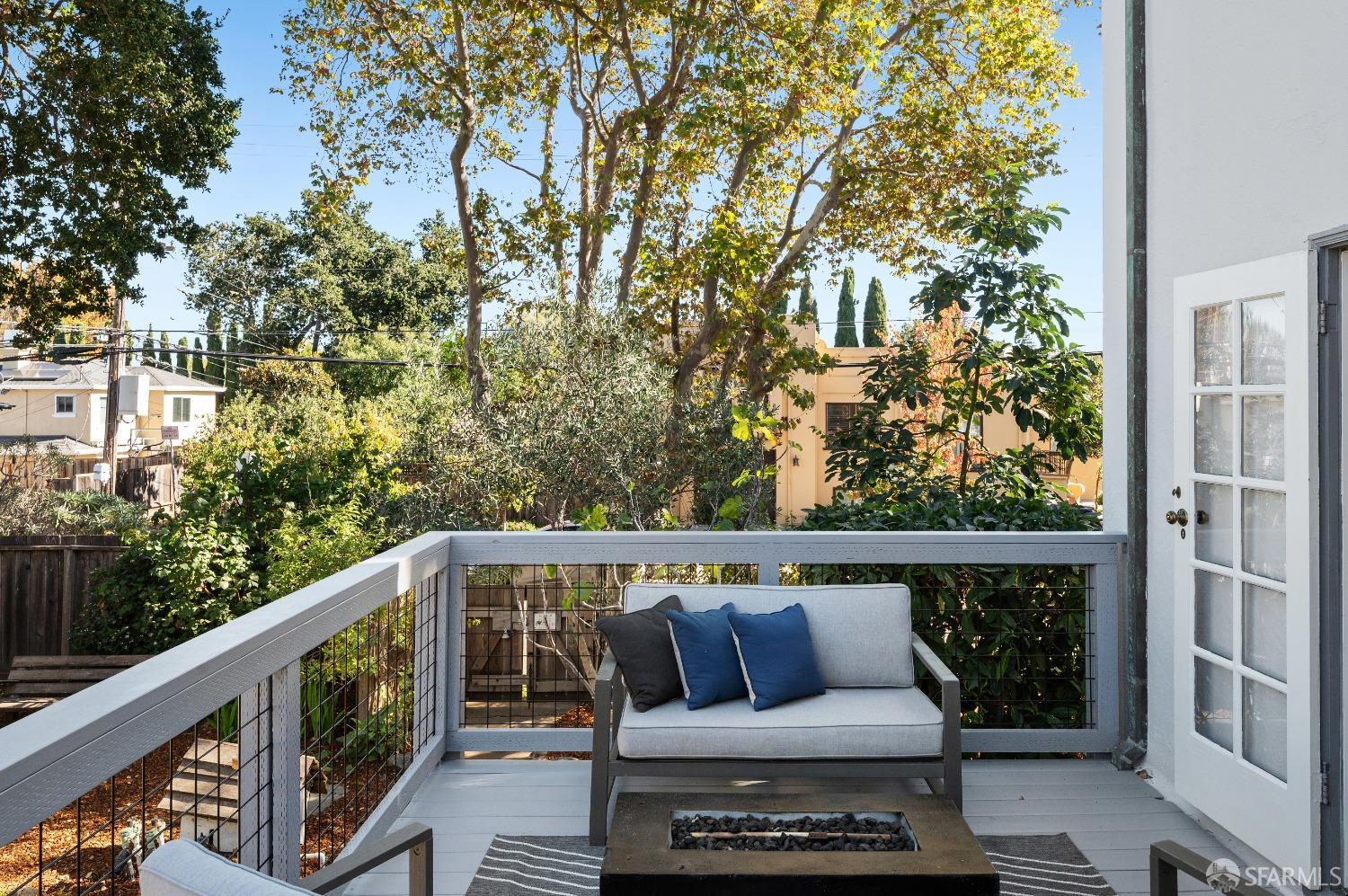 1616 Adeline Drive Burlingame, CA 94010 - Photo 17 of 67 a view of a balcony with wooden floor and outdoor seating