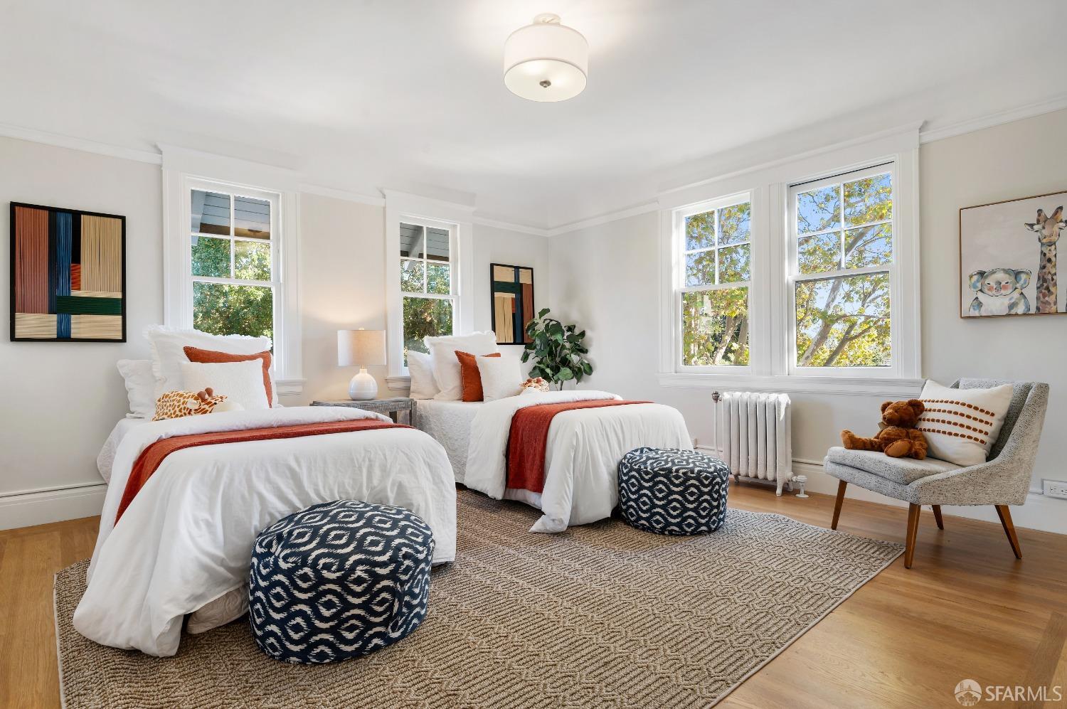 1616 Adeline Drive Burlingame, CA 94010 - Photo 39 of 67 a bedroom with two beds and a window