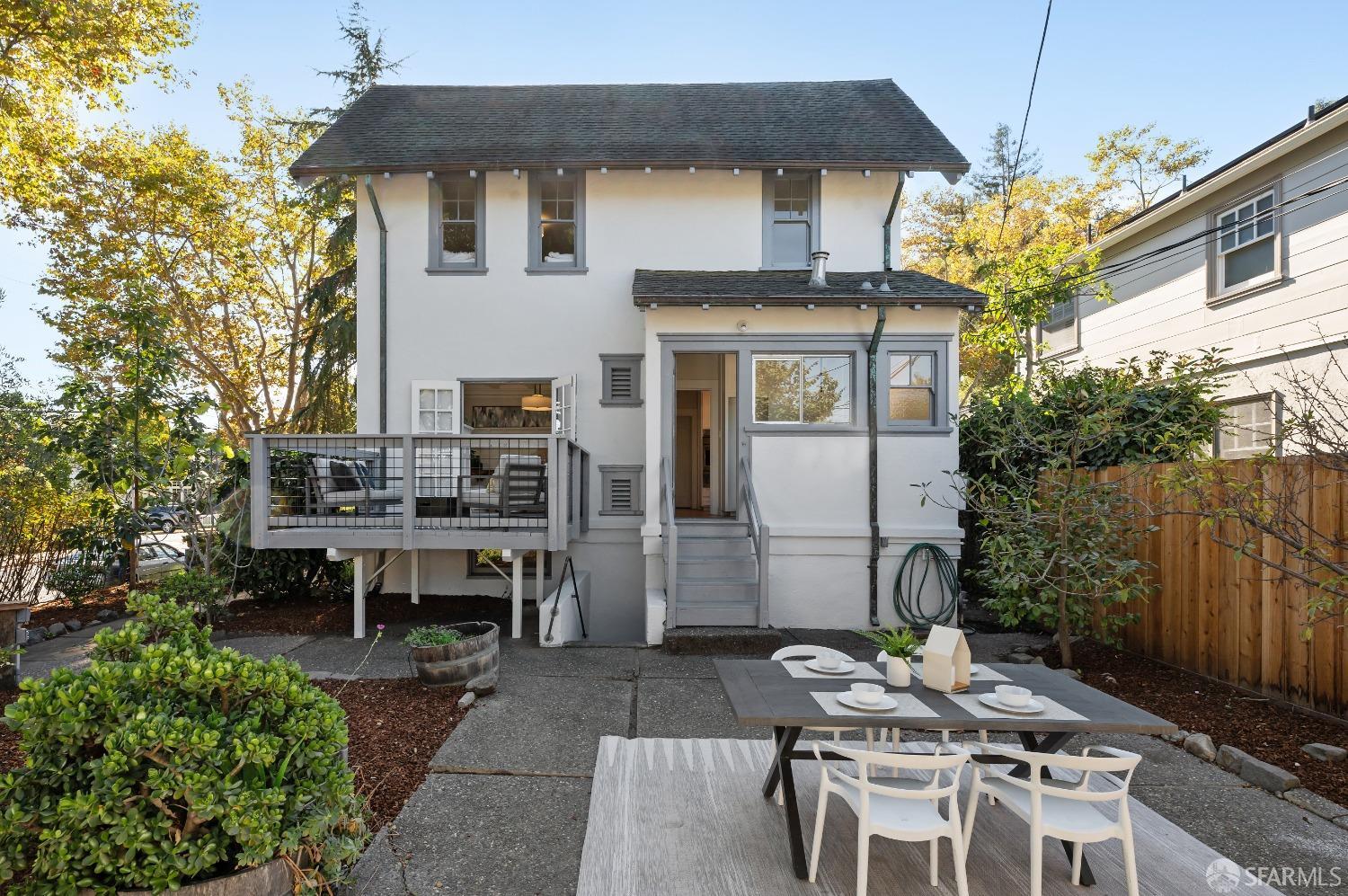 1616 Adeline Drive Burlingame, CA 94010 - Photo 50 of 67 a backyard of a house with table and chairs